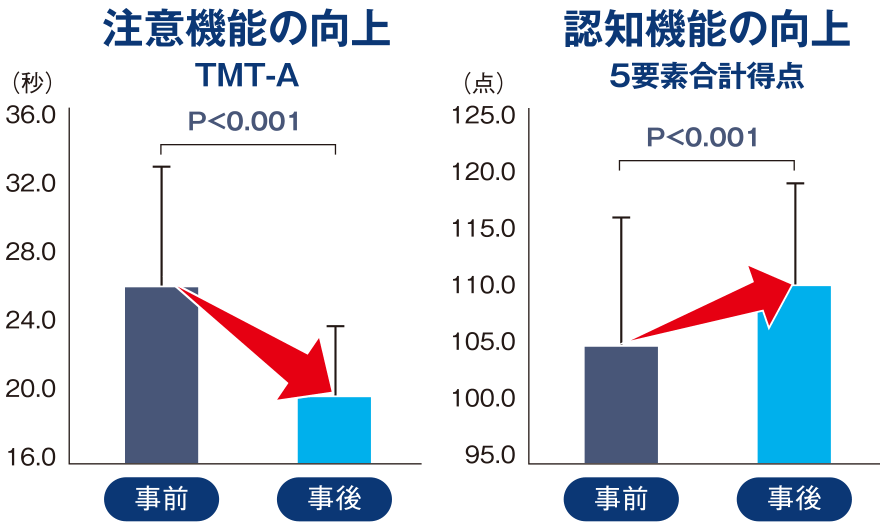 注意機能の向上・認知機能の向上